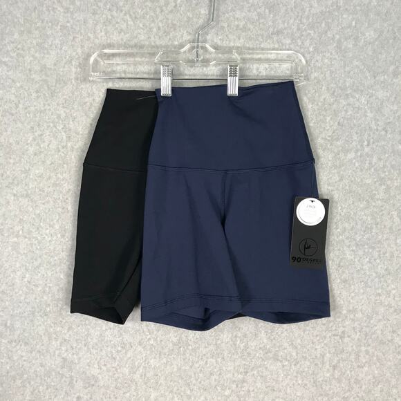 90 Degree Reflex Shorts Womens XS Bike 2 Pack Yoga Active Interlock Brushed 5" - Picture 1 of 10